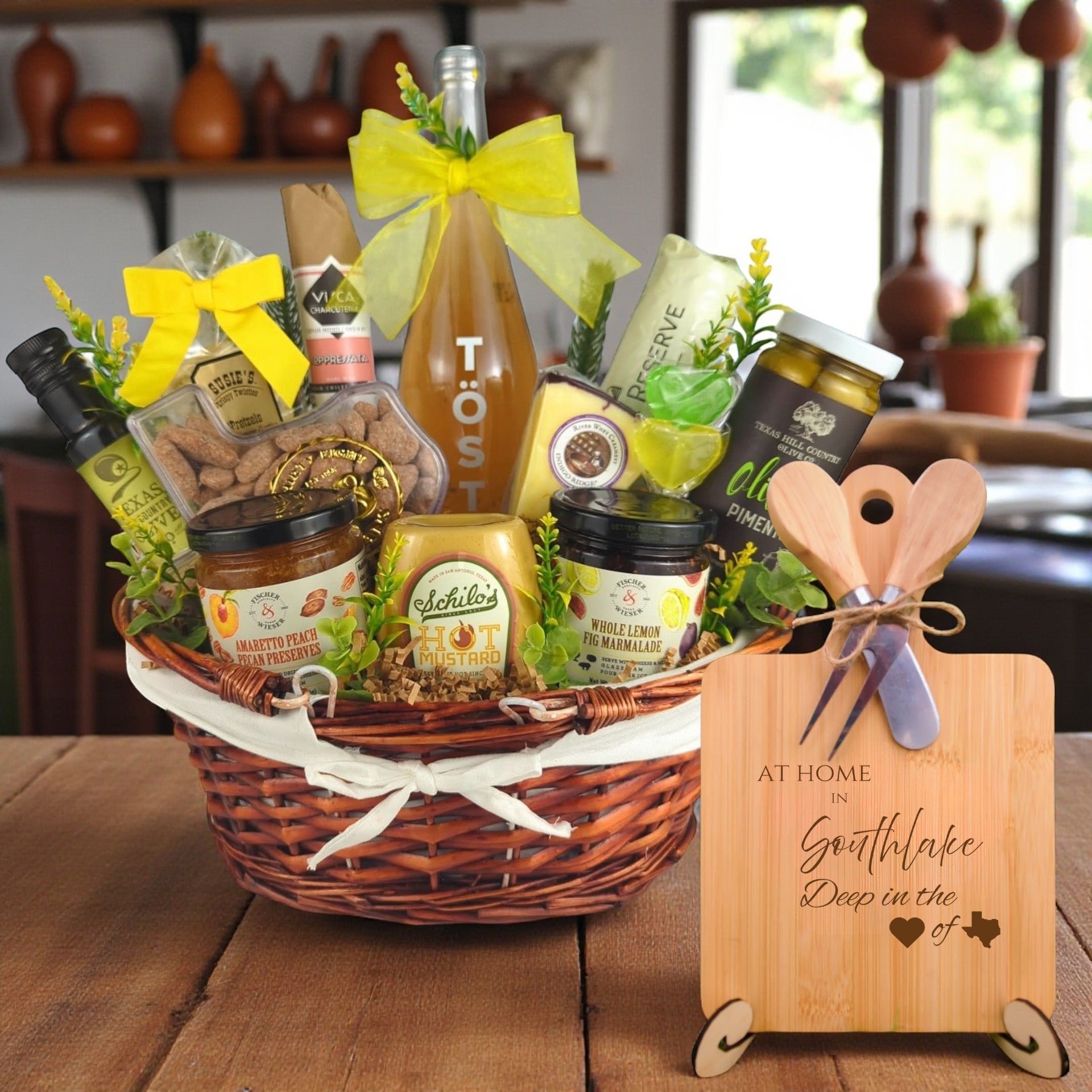 Southlake Texas At Home Celebration Basket from The Texas Gift Company