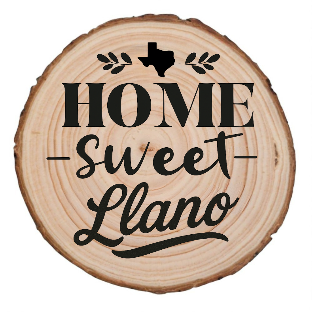Home Sweet Llano Wood Slice Coaster from The Texas Gift Company — view 2