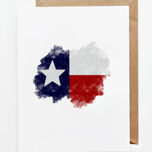 Texas Flag Greeting Card for a Design Your Own gift from The Texas Gift Company