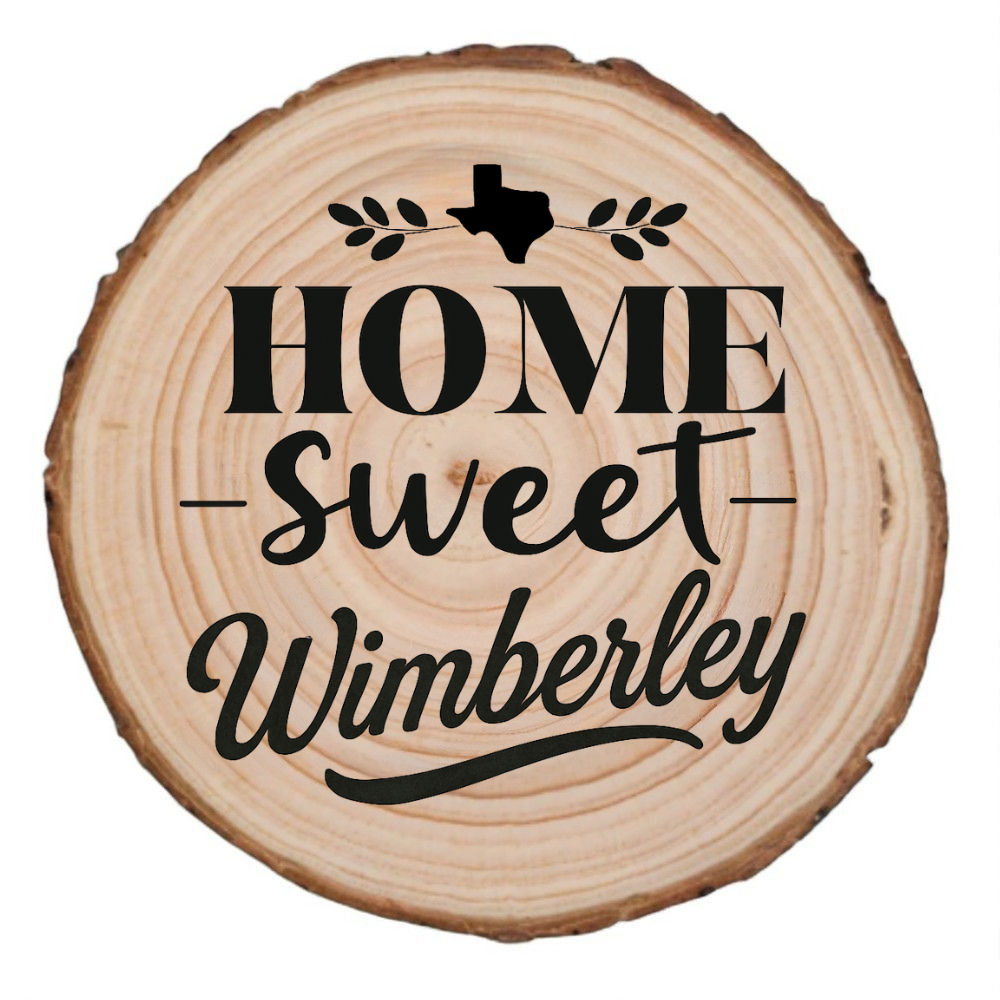 Home Sweet Wimberley Wood Slice Coaster from The Texas Gift Company — view 2