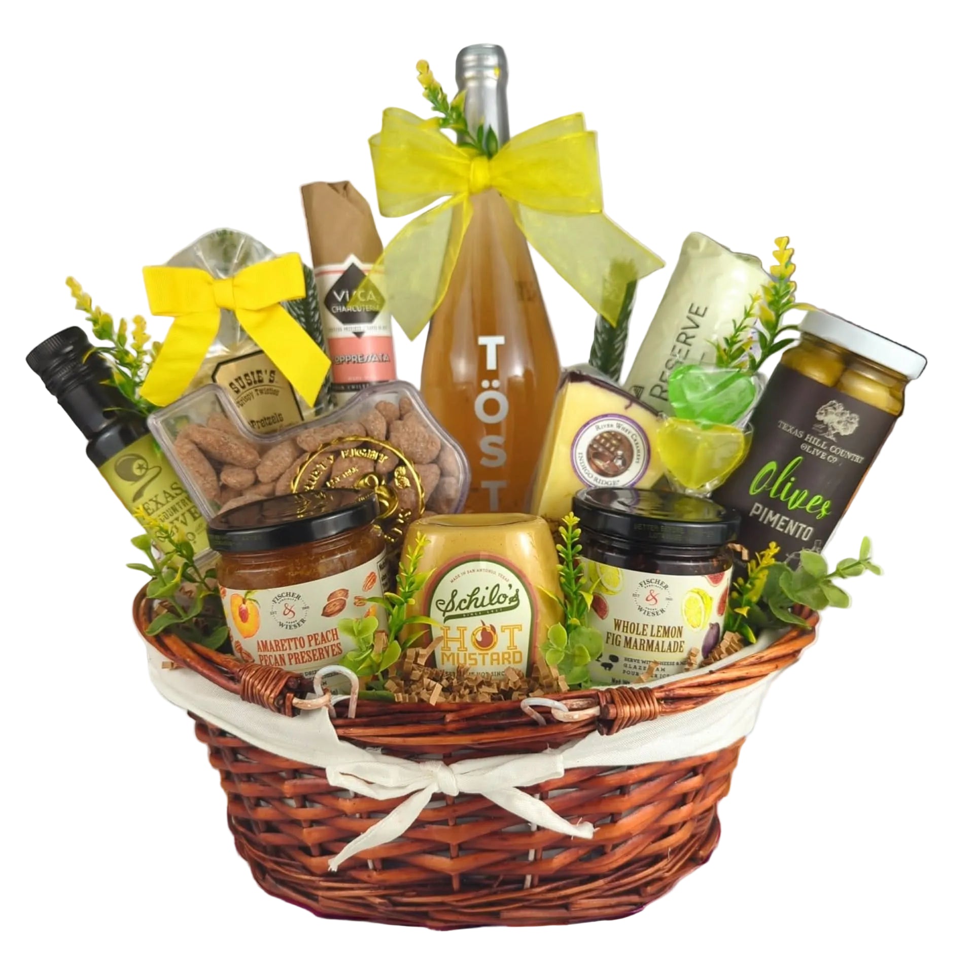 Birthday treat basket inspired by Texas flavors styled for a party