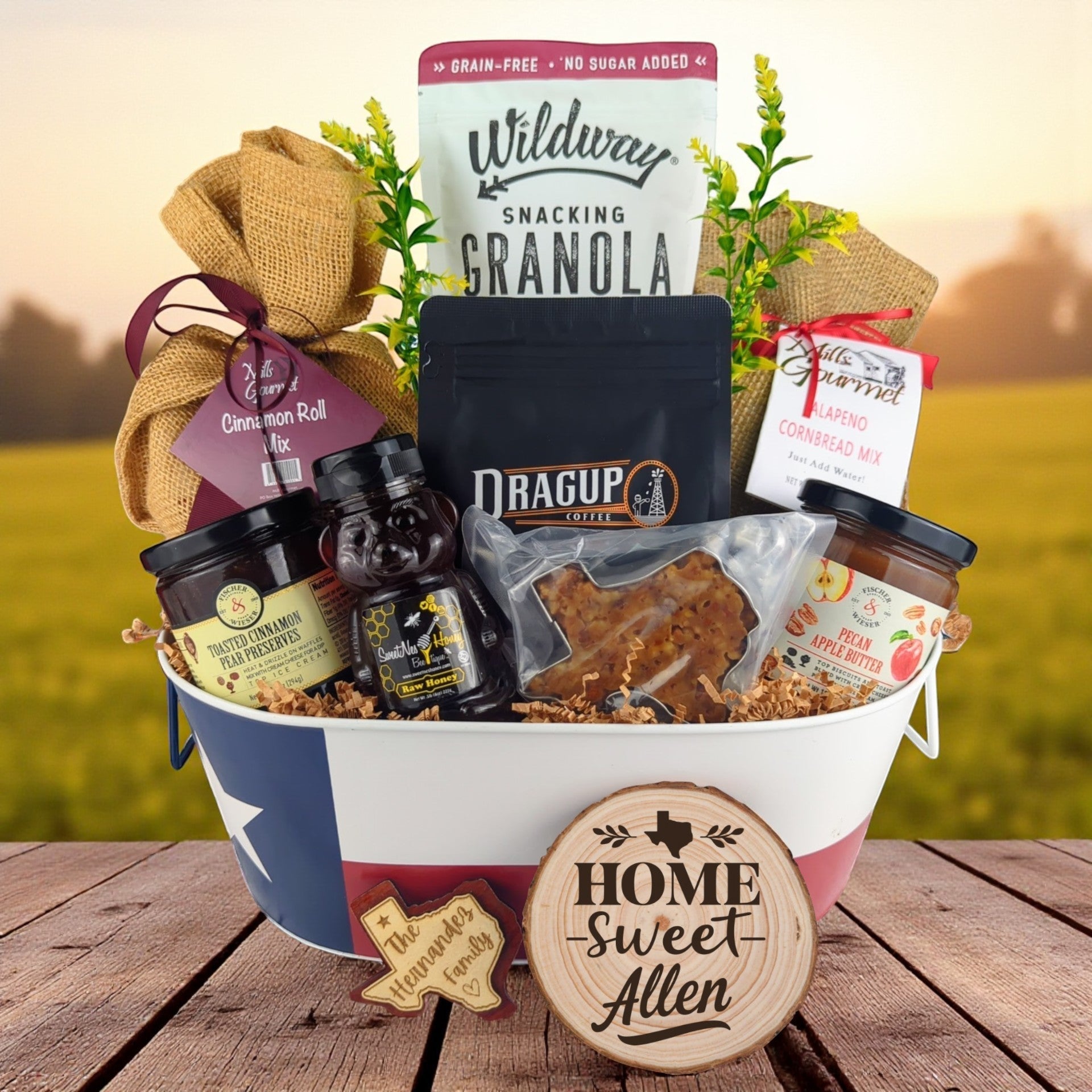 Allen Home Breakfast Basket - FREE US MAINLAND SHIPPING from The Texas Gift Company