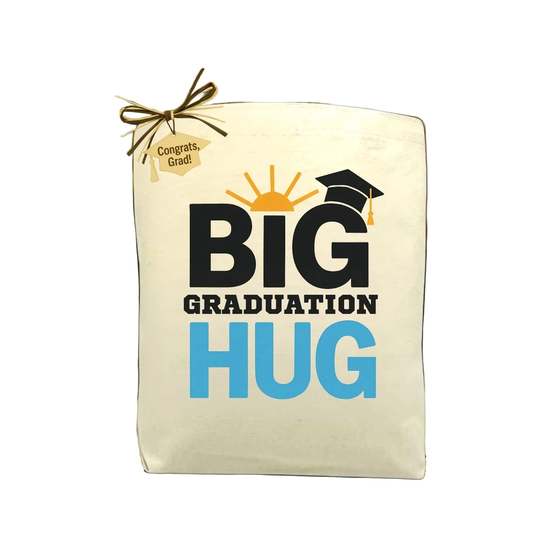 Big Graduation Hug Sunrise Edition Tote Bag featured as a graduation gift symbolizing new beginnings
