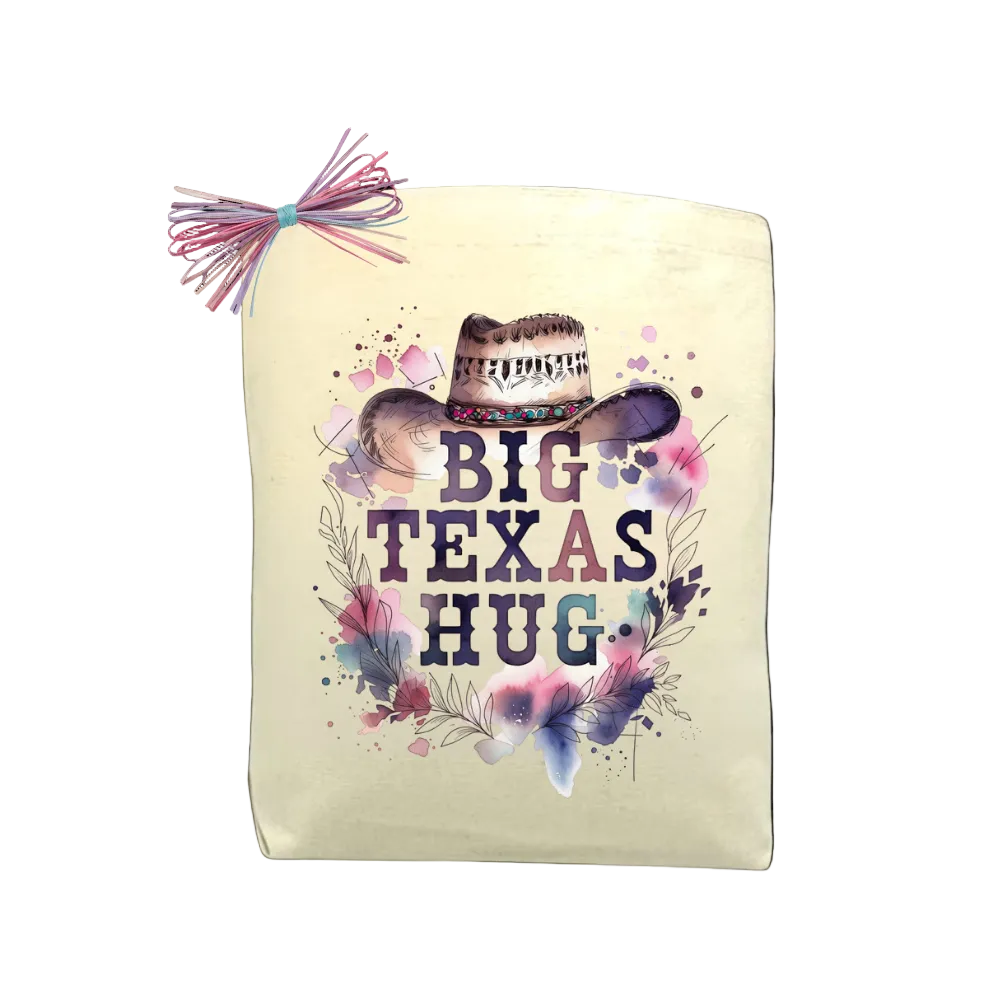 Big Texas Hug Cowgirl Edition Tote Bag featured as a cowgirl-inspired Texas gift