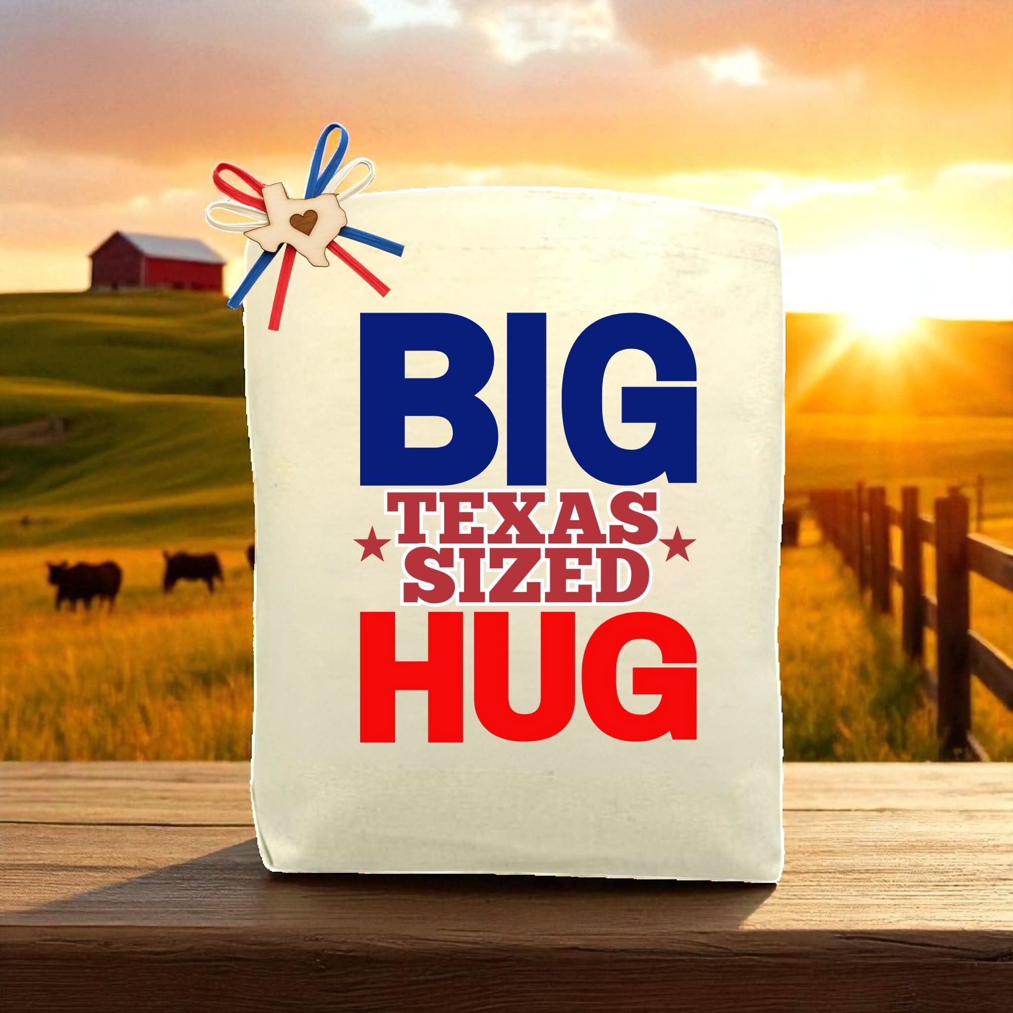 Big Texas-Sized Hug Tote Bag featured as a heartfelt Texas-inspired tote offering comfort