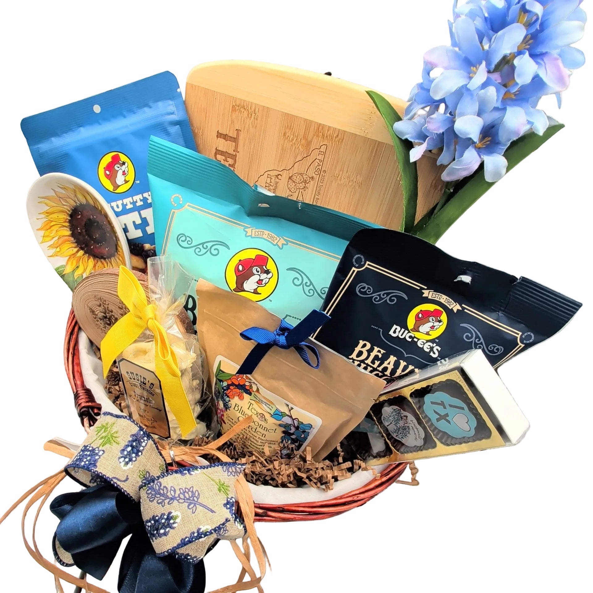 Bluebonnets & Buc-ee’s in Bloom displayed as an authentic Texas gift inspired by local icons