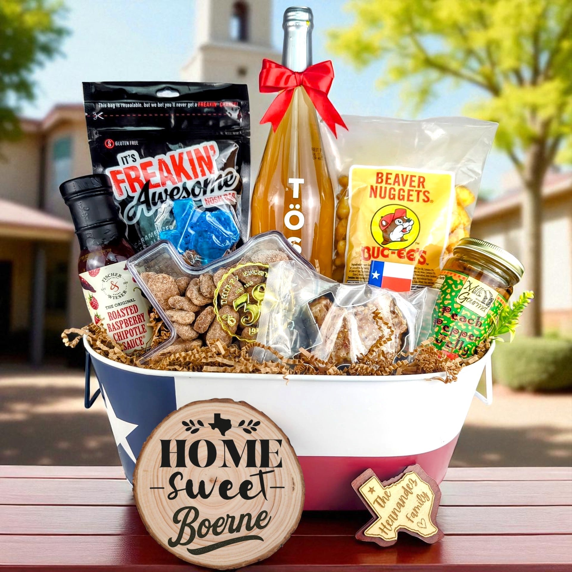 Boerne Texas Homestyle Toast & Treats Basket from The Texas Gift Company