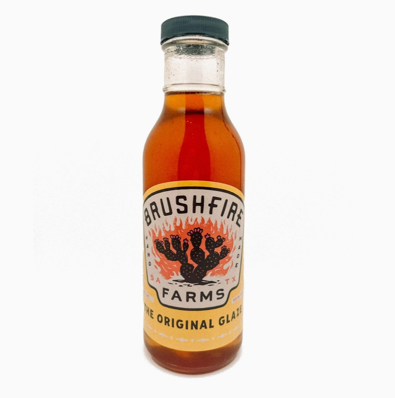 Brushfire Farms original glaze bottle displayed as a Texas gourmet cooking and grilling gift from The Texas Gift Company storefront