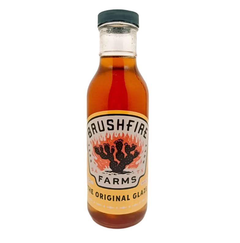 Brushfire Farms original glaze bottle displayed as a Texas gourmet cooking and grilling gift from The Texas Gift Company storefront