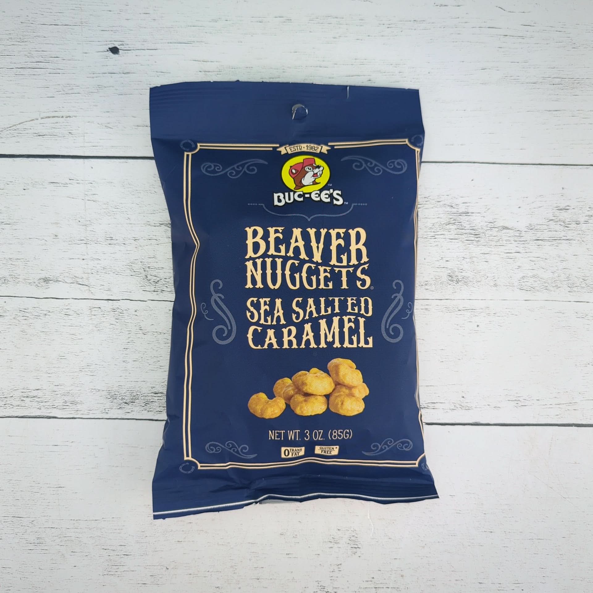 Buc-ee’s Beaver Nuggets sea salted caramel 3oz packaged as a sweet Texas snack gift from The Texas Gift Company storefront