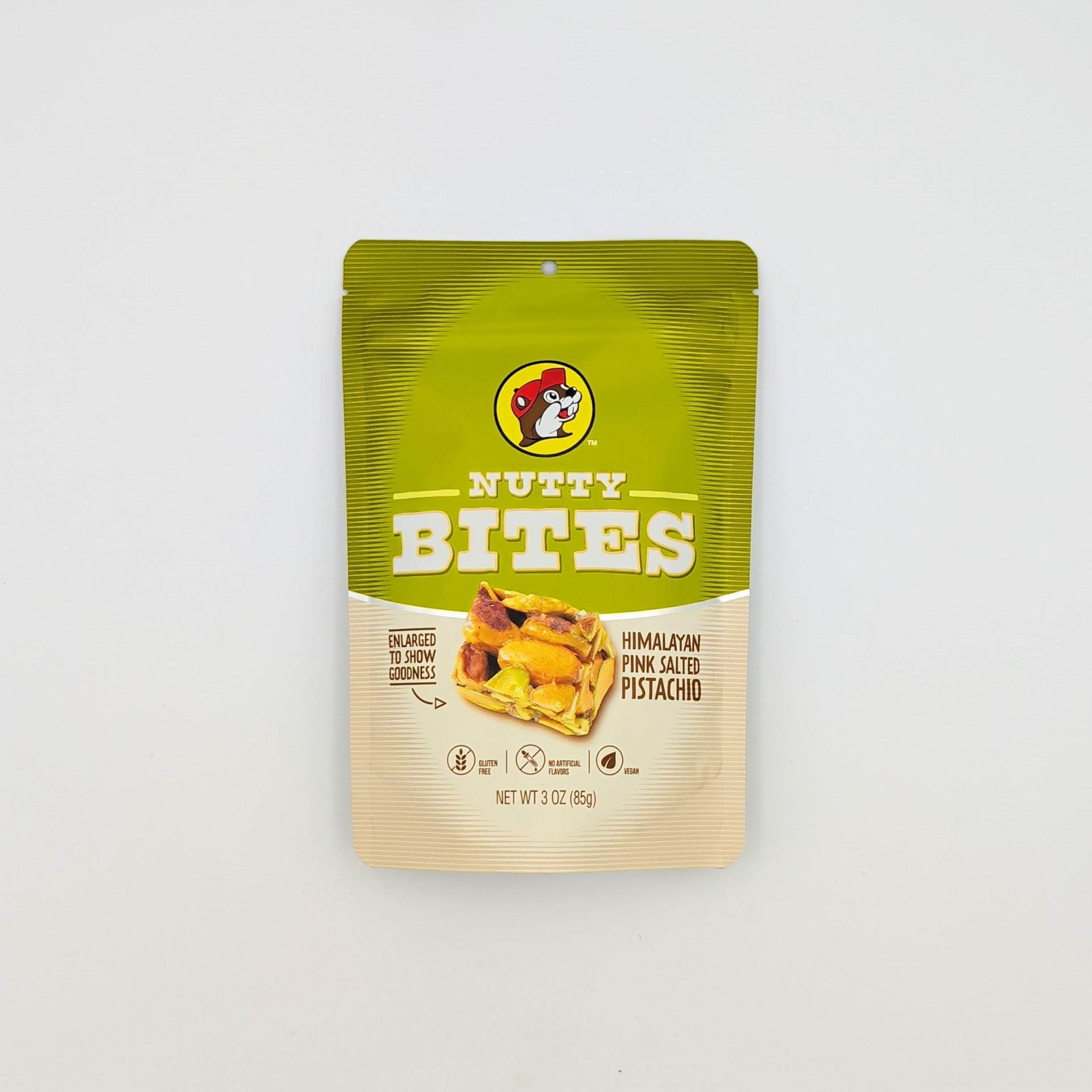 Buc-ee’s Nutty Bites Himalayan pink salted pistachios packaged as a savory Texas nut snack gift from The Texas Gift Company storefront