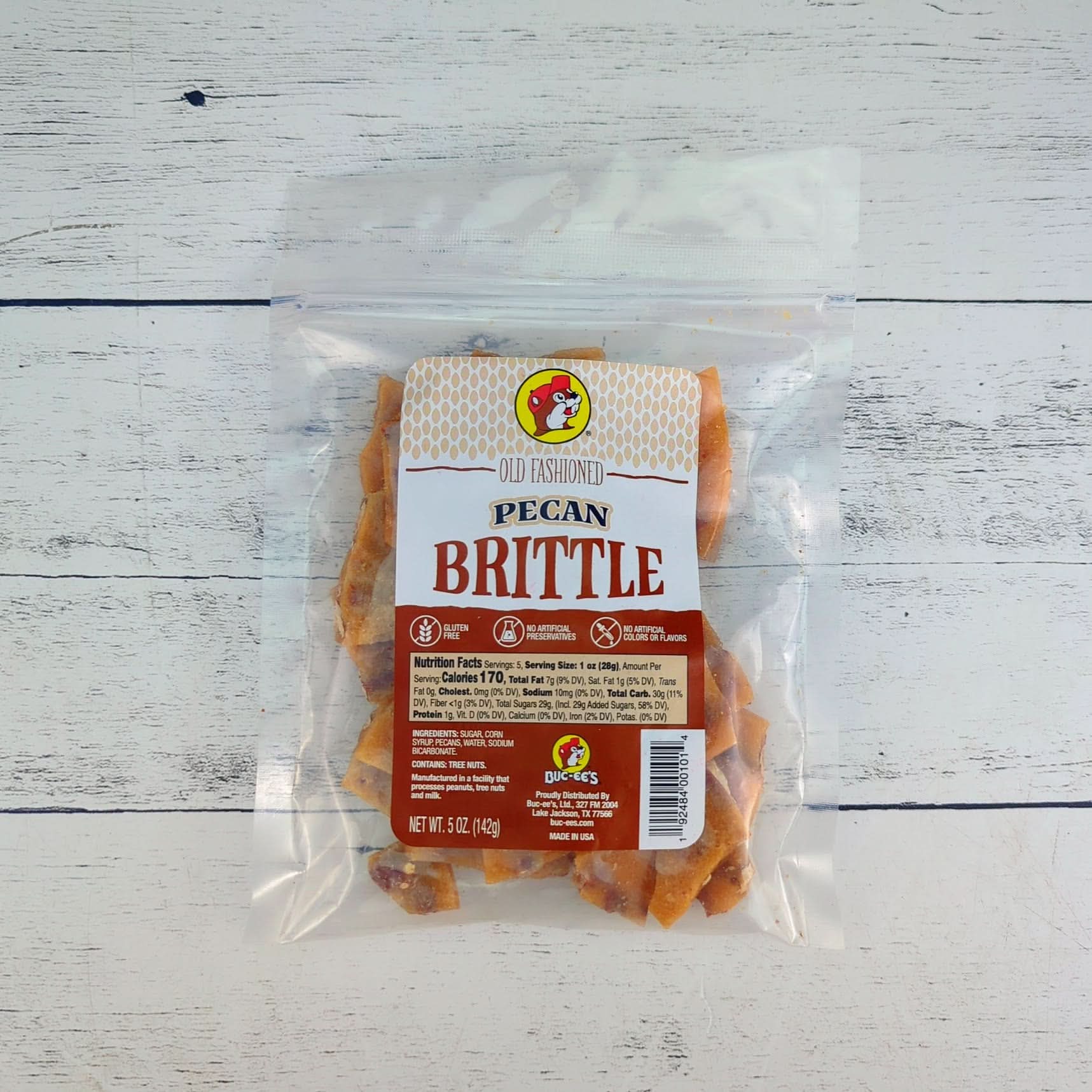 Buc-ee’s pecan brittle packaged as a classic Texas sweet gift from The Texas Gift Company storefront