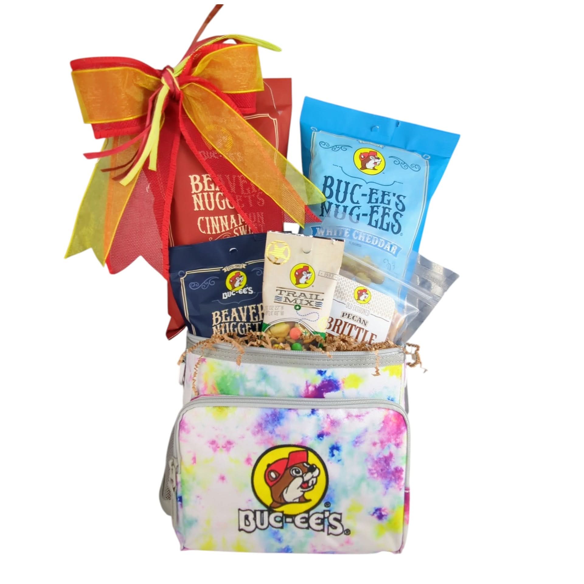 Buc-ee’s Tie Dye Lunch Box Cooler featured as a colorful Texas gift with iconic Buc-ee’s style