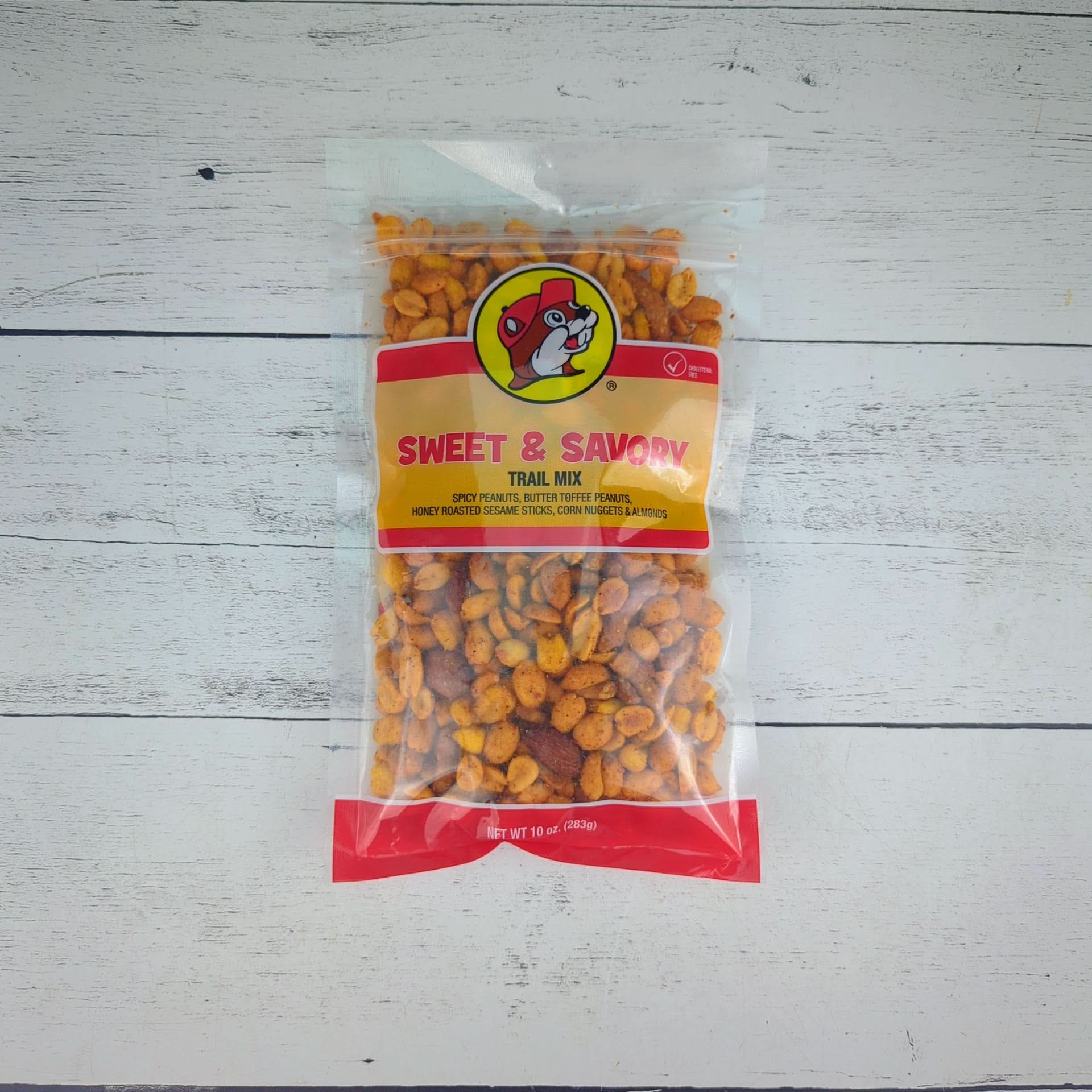 Buc-ee’s sweet and savory trail mix packaged as a balanced Texas snack gift from The Texas Gift Company storefront