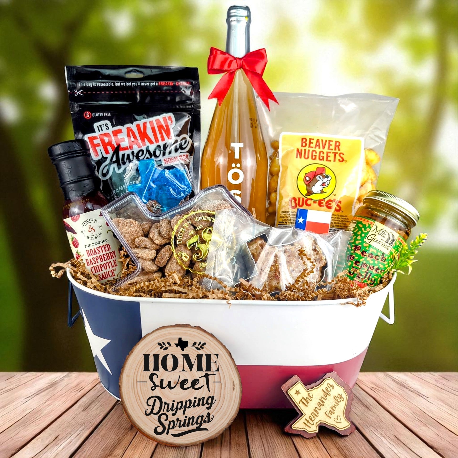 Dripping Springs Texas Homestyle Toast & Treats Basket from The Texas Gift Company