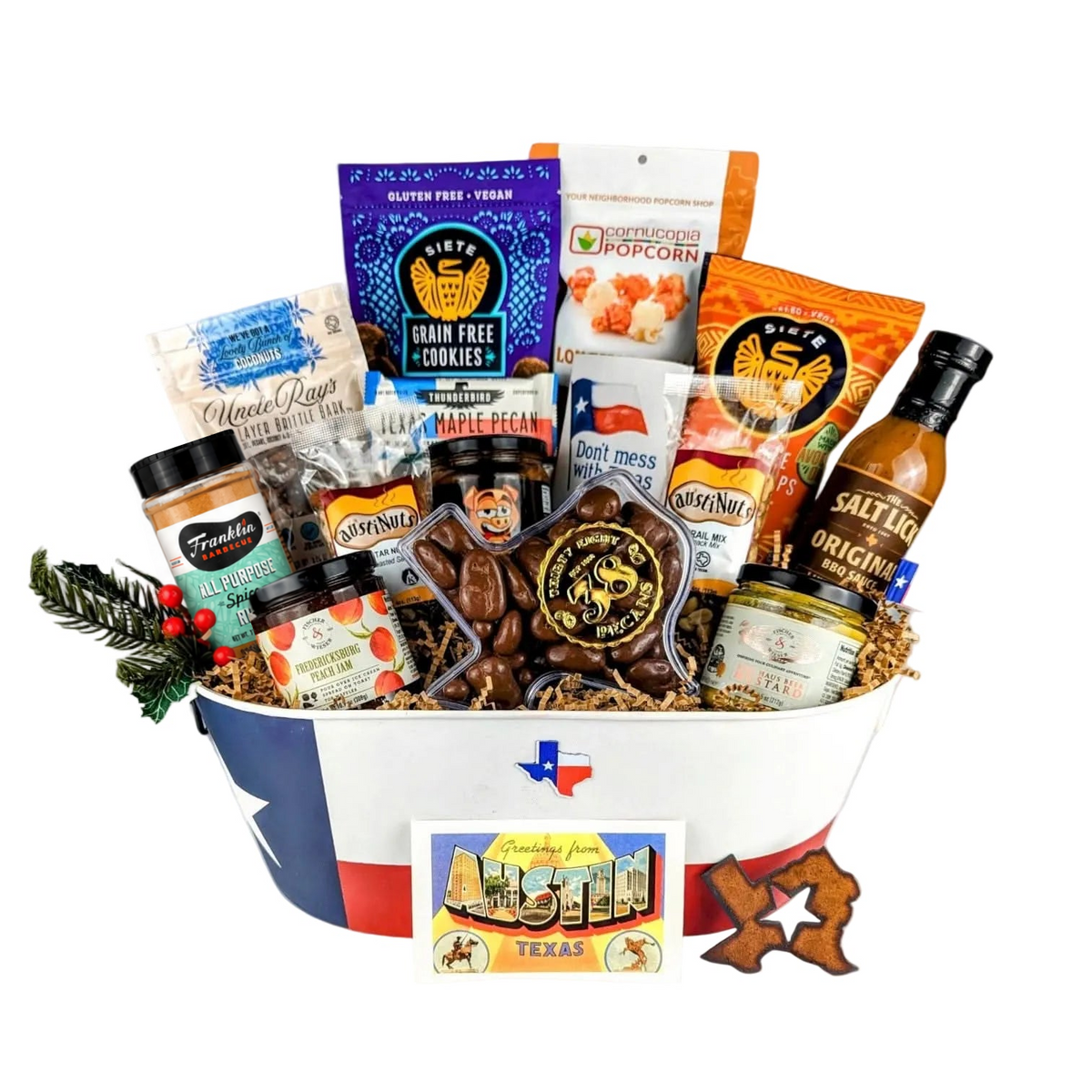 From Austin with Love gift with Franklin Barbecue All-Purpose Seasoning.