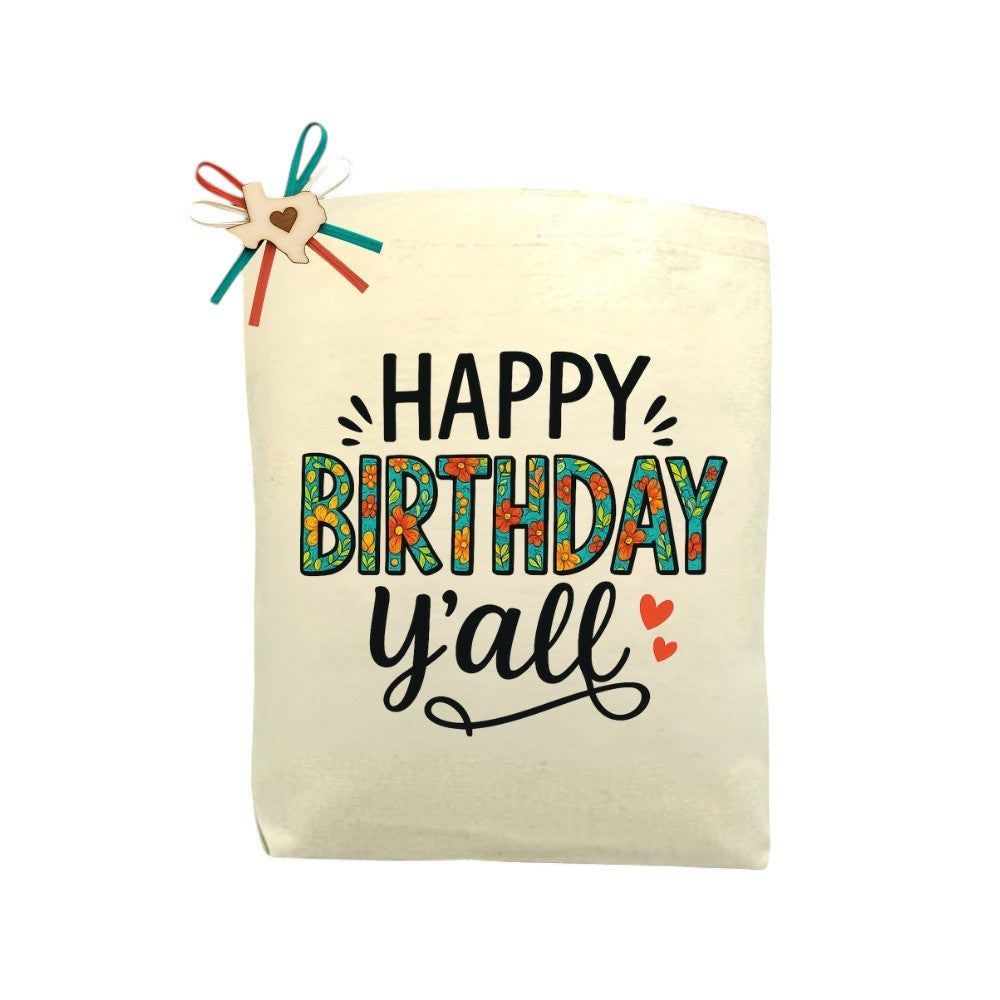 Happy Birthday Y’all Tote Bag featured as a Texas-inspired birthday celebration tote