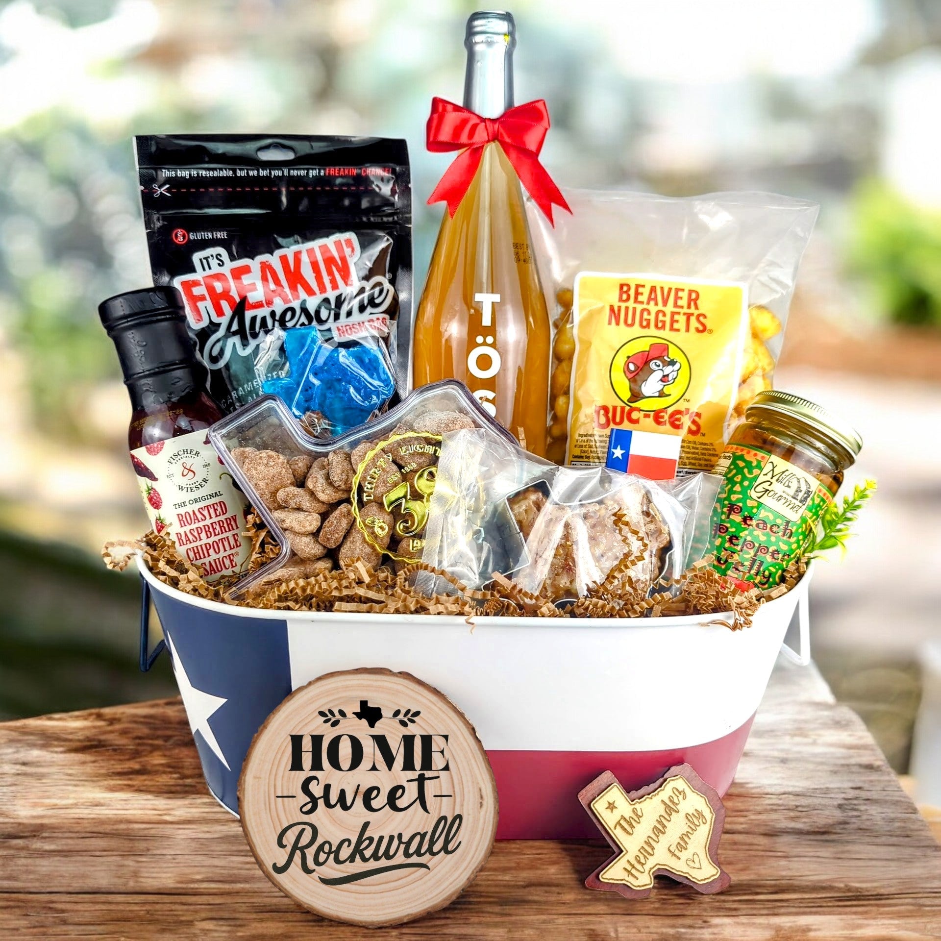 Rockwall Texas Toast & Treats Home Basket from The Texas Gift Company