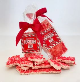 Susie’s South Forty peppermint bark displayed as a festive Texas sweet gift from The Texas Gift Company storefront