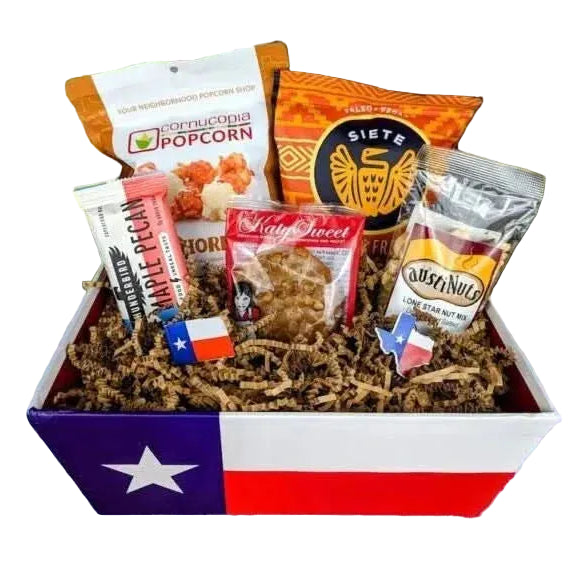 Texan Tidbits Snack Sampler featured as a Texas snack gift curated by The Texas Gift Company