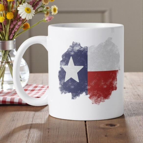 Texas Flag 15oz Mug featured as an everyday Texas gift showcasing the Lone Star flag