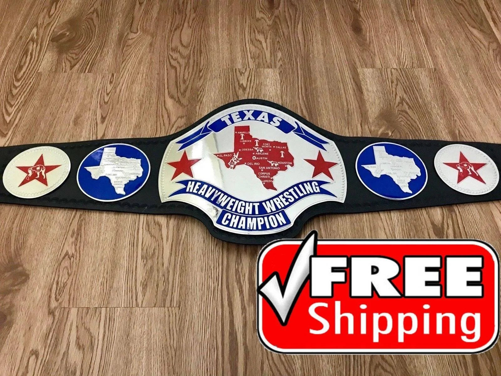 TEXAS HEAVYWEIGHT Brass Championship Belt - 8mm