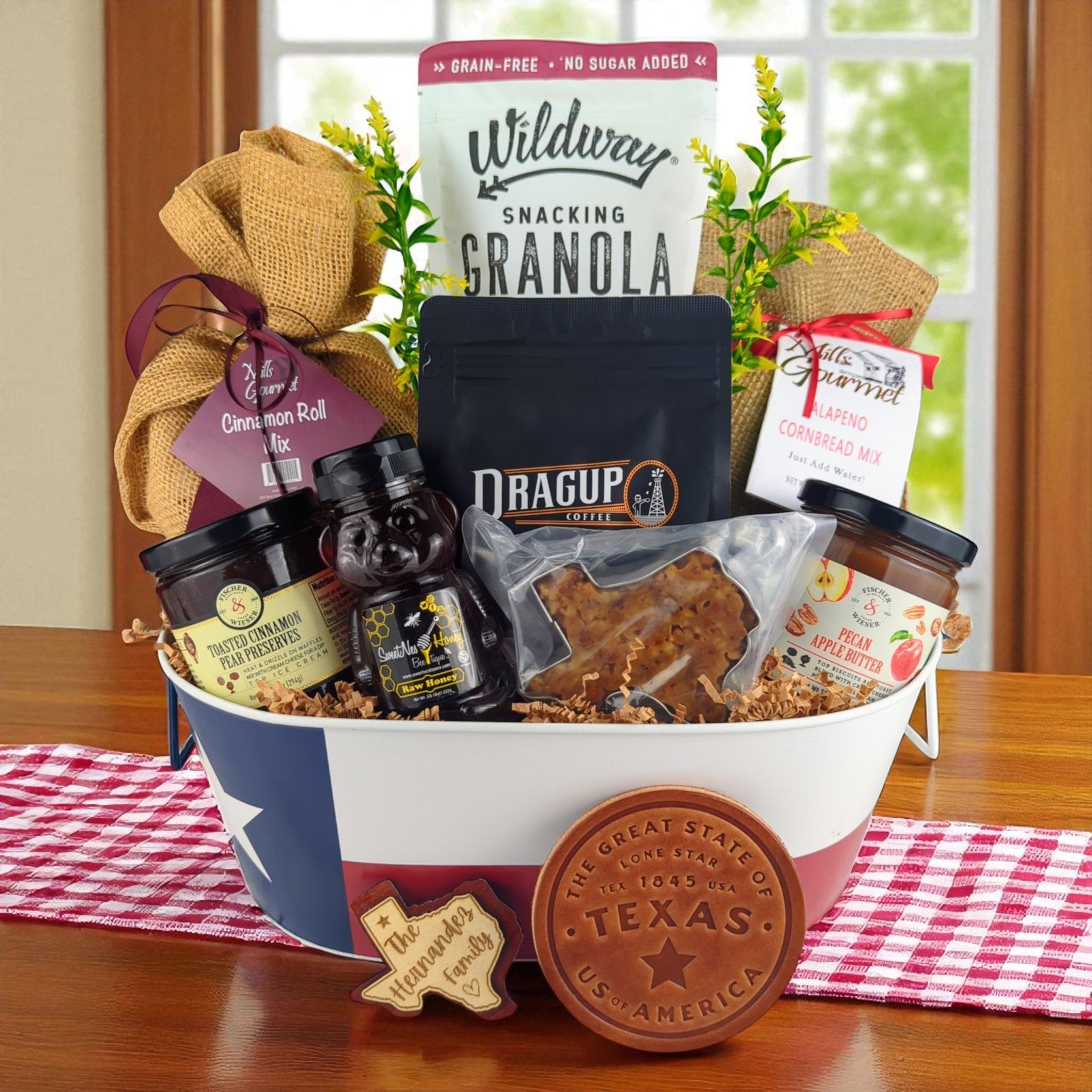 Texas breakfast gift collection arranged with warm, inviting styling