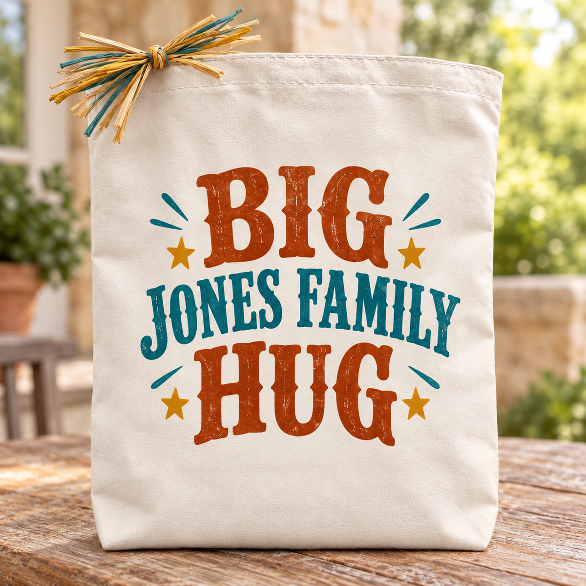 Design Your Own Big Custom Hug Gift Tote — Western Star Edition