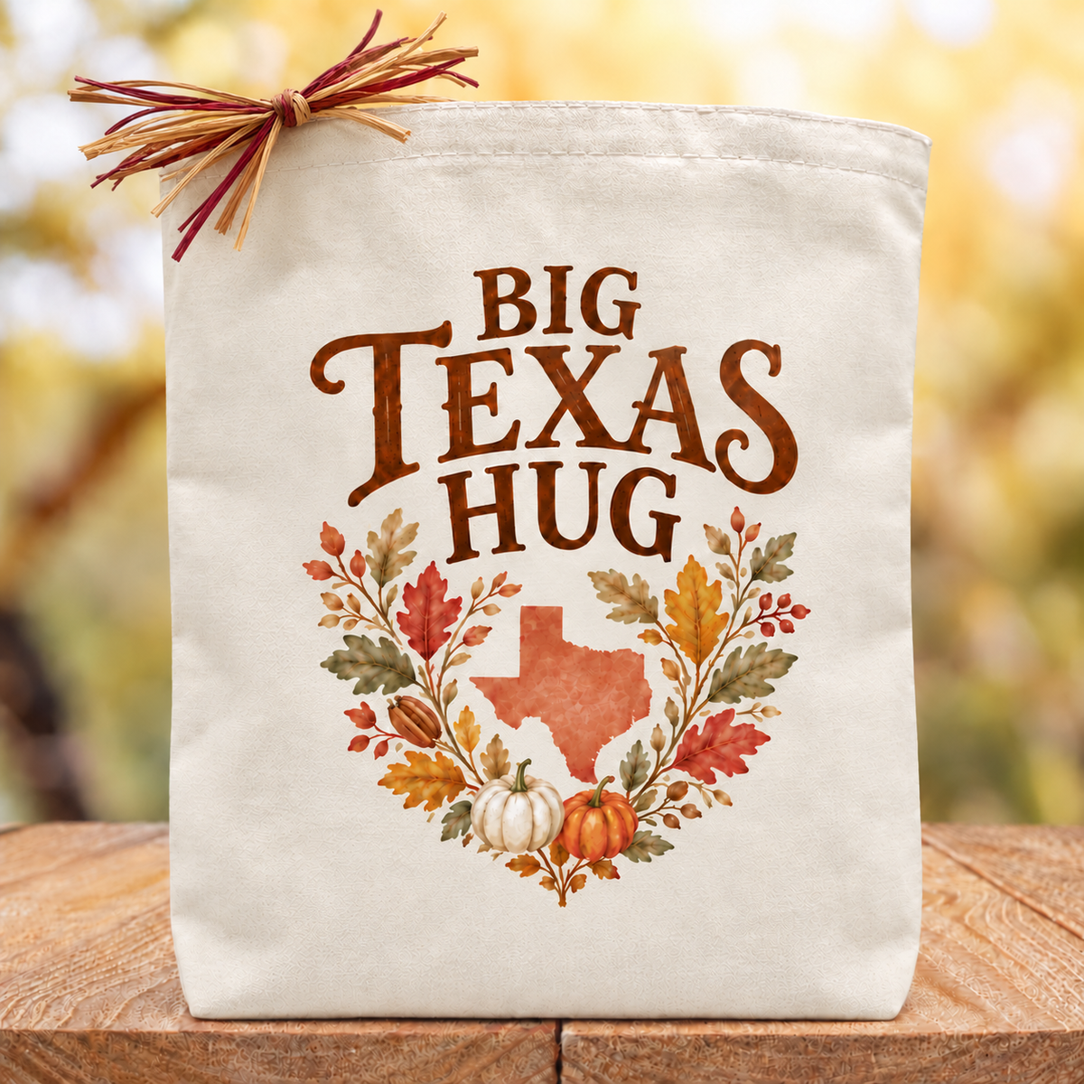 Design Your Own Big Texas Hug Fall Gift Tote