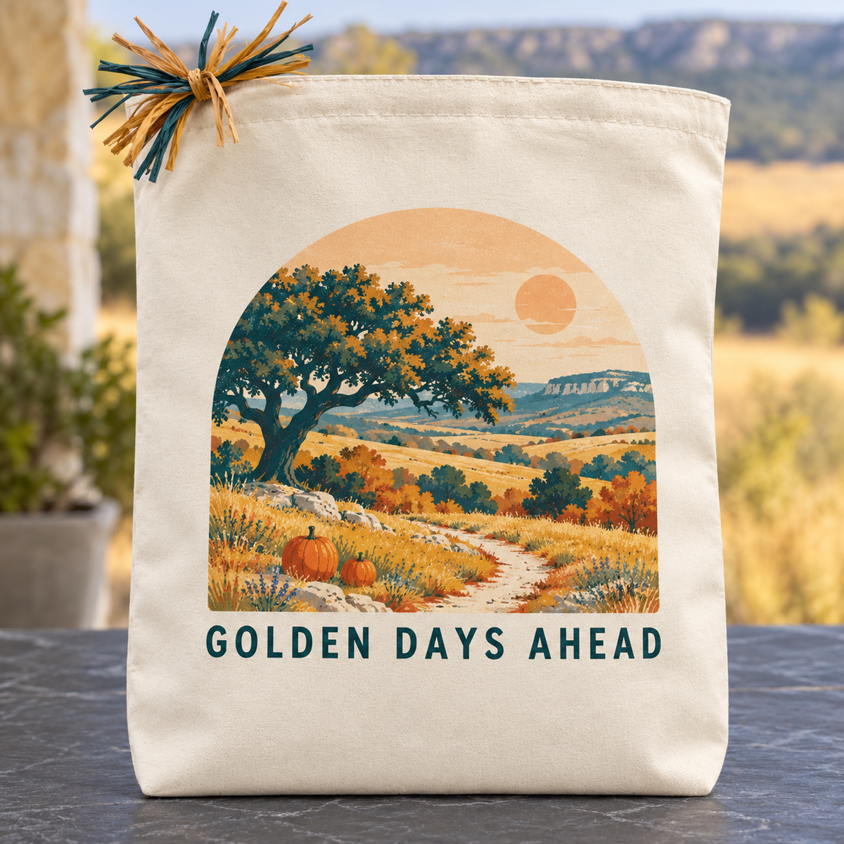 Design Your Own Golden Days Ahead Fall Gift Tote