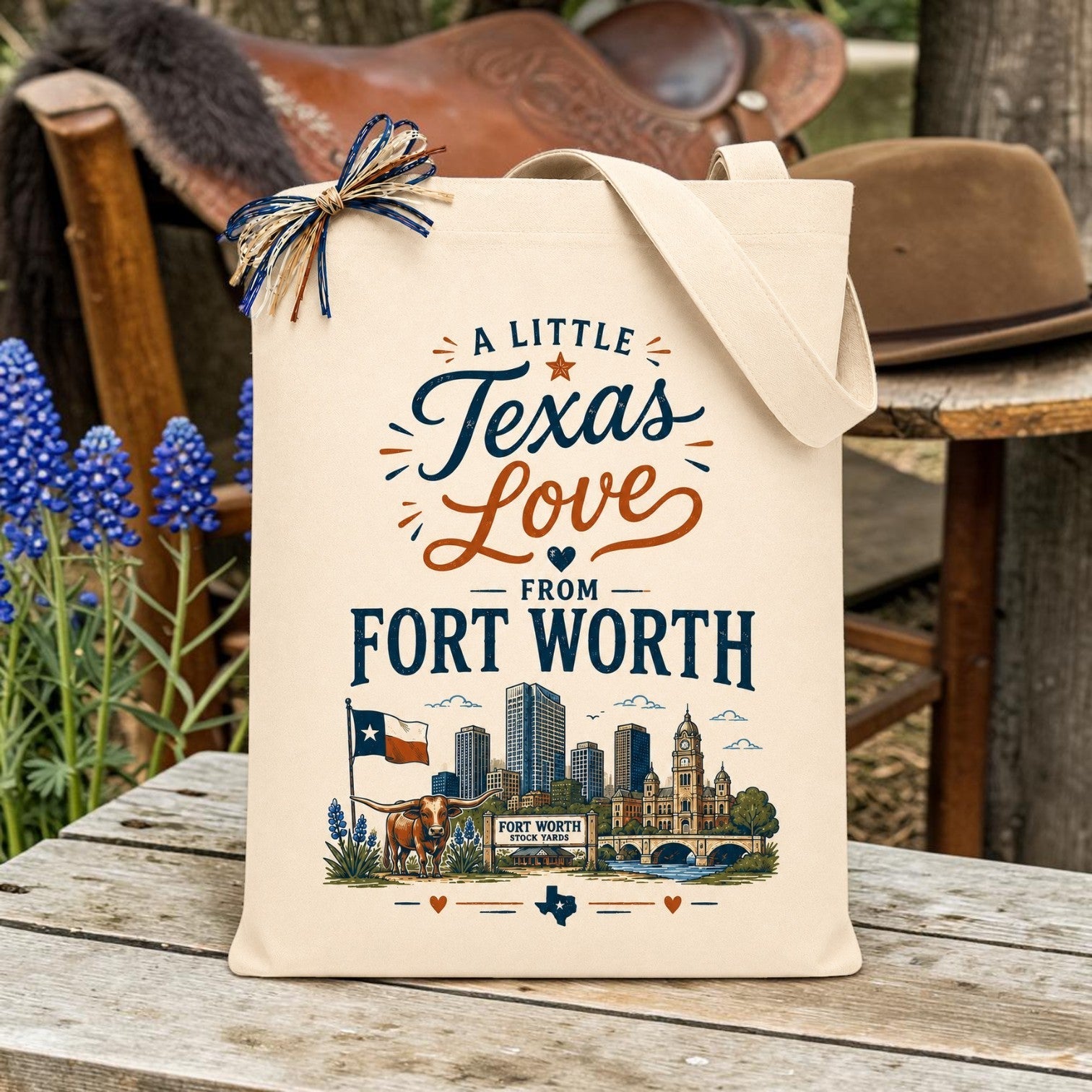 Design Your Own A Little Texas Love from Fort Worth Gift Tote