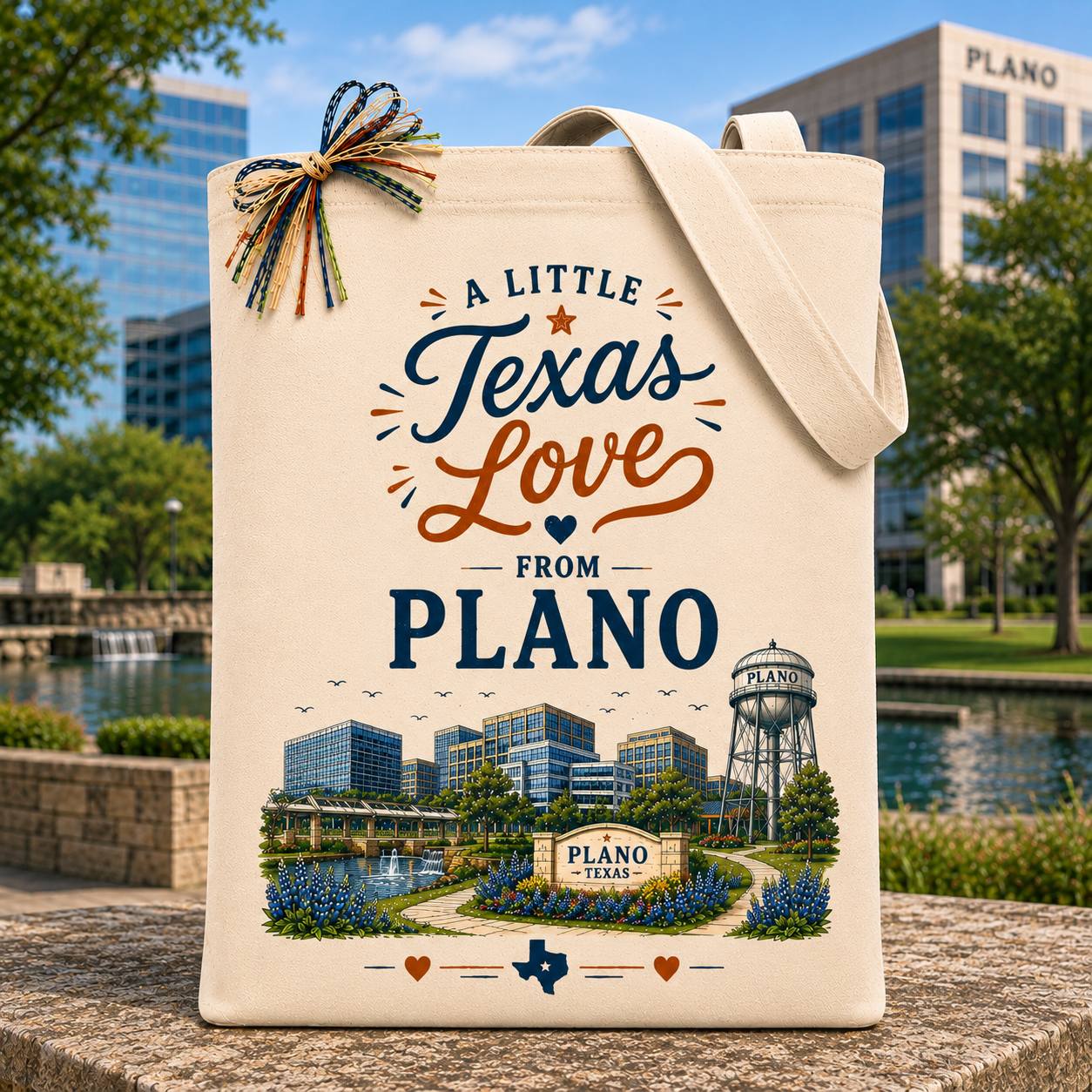Design Your Own "A Little Texas Love from Plano" Gift Tote
