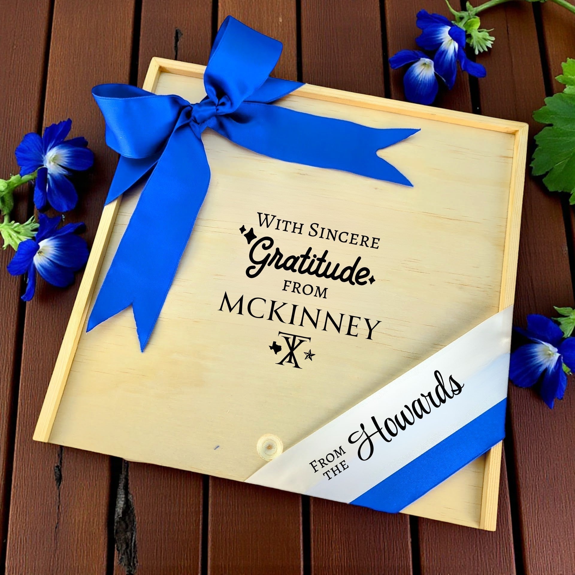 Design Your Own With Sincere Gratitude From McKinney Wooden Gift Box