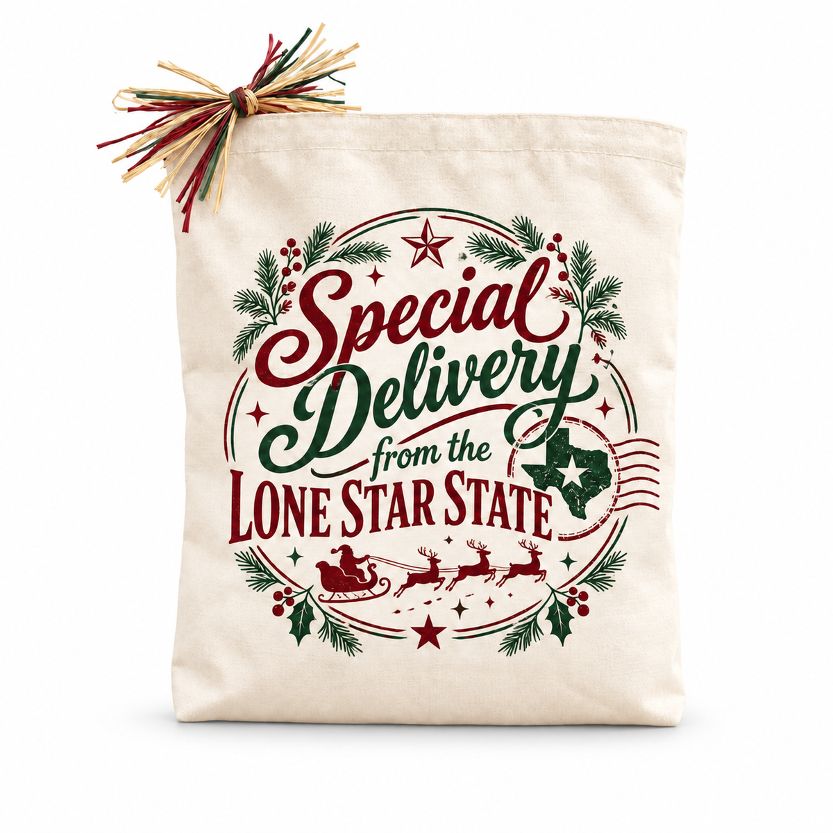 Special Delivery from the Lone Star State Gift Tote on a white background