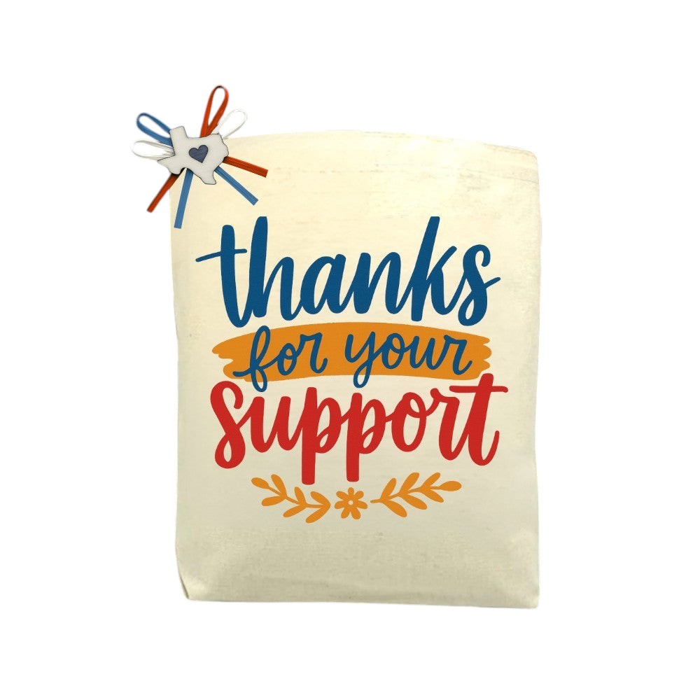 Thanks For Your Support Tote Bag featured as a gratitude-focused appreciation tote