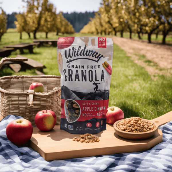 Wildway grain free apple cinnamon granola packaged as a wholesome Texas gourmet food gift from The Texas Gift Company storefront