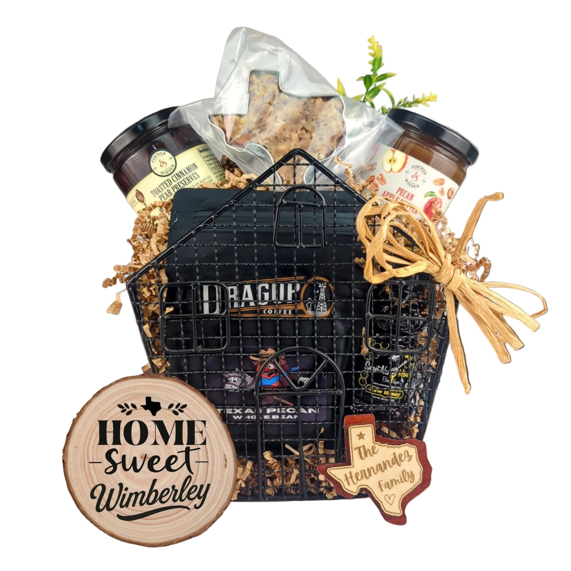 Wimberley Homestead Comforts gift set featuring cozy Texas-inspired items arranged for gifting