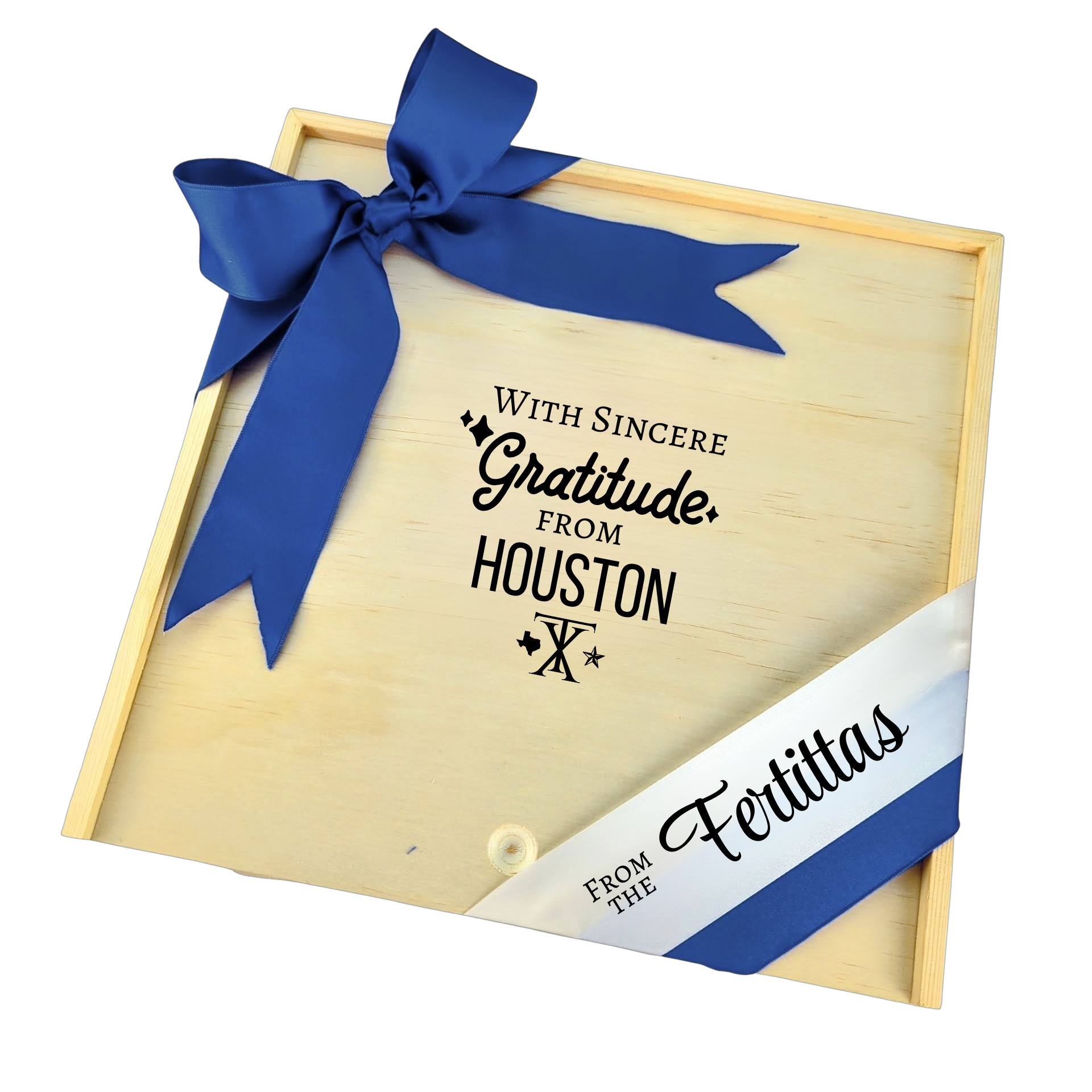With Sincere Gratitude from Houston Wooden Box featured as a heartfelt Houston-inspired thank-you gift