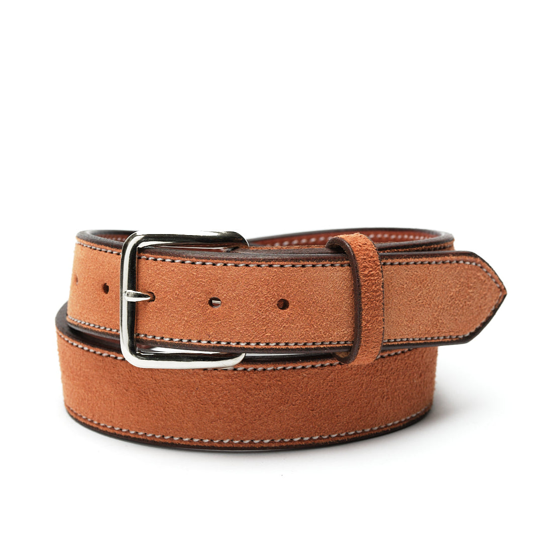 Texas leather belt with rugged Western detailing