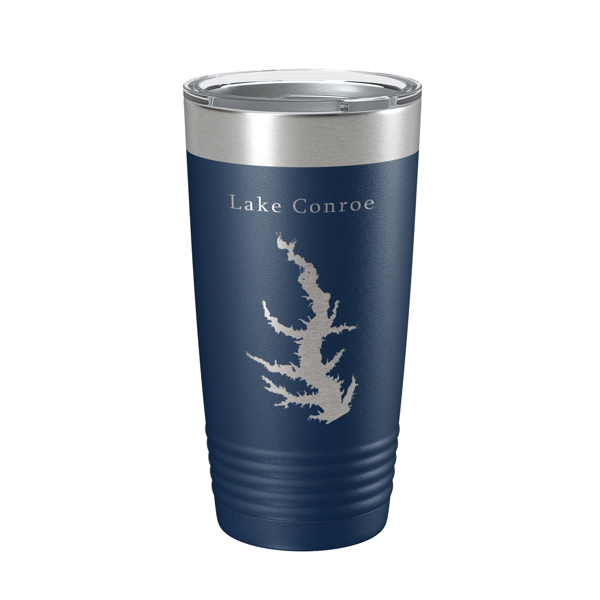 Texas lake map tumbler and insulated drinkware