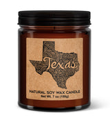 Texas Soy Candle - Amber Screw Top Votive Candle Jar