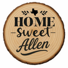 Home Sweet Allen Wood Slice Coaster from The Texas Gift Company — view 2