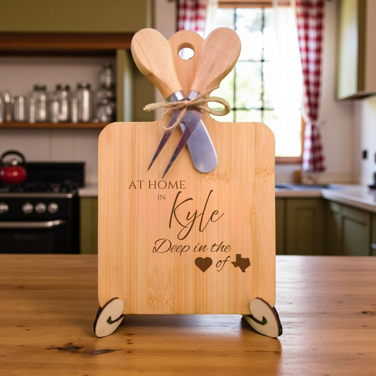 At Home In Kyle Charcuterie Board from The Texas Gift Company