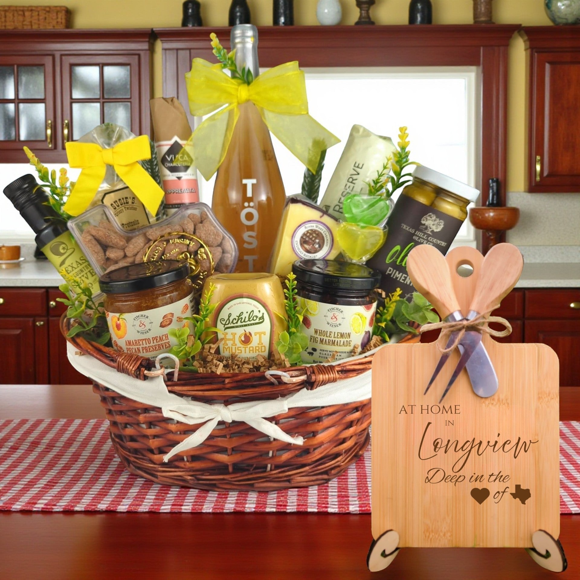 Longview Texas At Home Celebration Basket from The Texas Gift Company