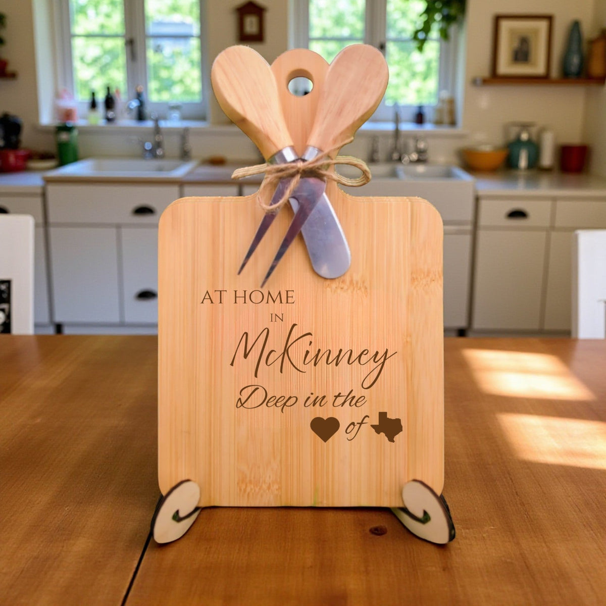 At Home In McKinney Charcuterie Board from The Texas Gift Company