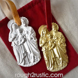 Rough 2 Rustic Holy Family Intaglio Ornament