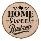 Home Sweet Bastrop Wood Slice Coaster from The Texas Gift Company — view 2