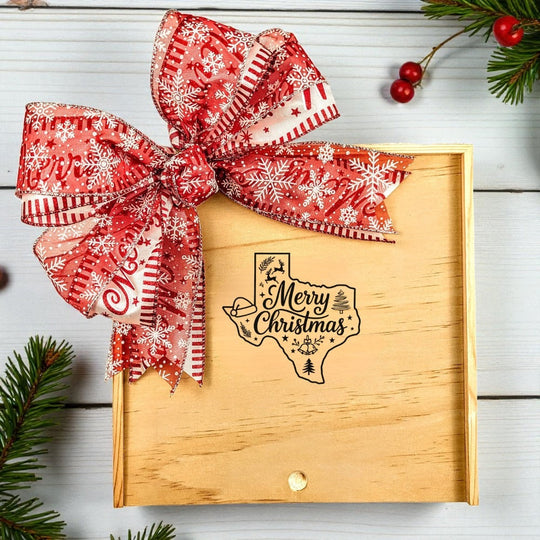 Design Your Own Merry Christmas Wooden Gift Box