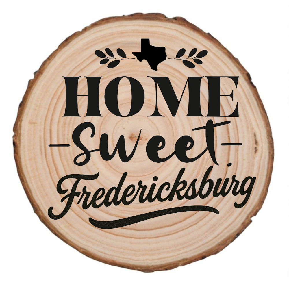 Home Sweet Fredericksburg Wood Slice Coaster from The Texas Gift Company — view 2