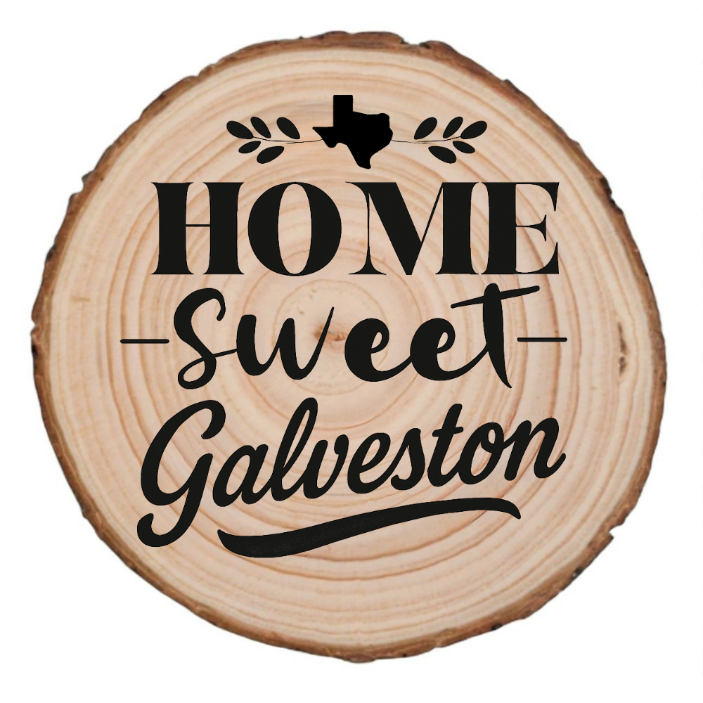 Home Sweet Galveston Wood Slice Coaster from The Texas Gift Company — view 2